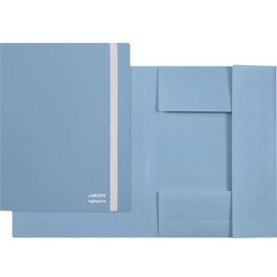 Папка с резиновой застежкой пластиковая A4 до 340л с 3 клапанами deVENTE 'sigNATURE' Оливковая