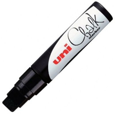 Маркер-жидкий мел Uni Chalk Marker 15.0мм черный