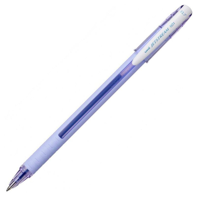 Роллер Uni-Ball 0.7мм Jetstream-101 Fancy Colour с резиновой манжетой синий лавандовый корпус