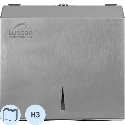 Диспенсер для листовых полотенец V-сложения Luscan 'Professional' матовая нержавеющая сталь