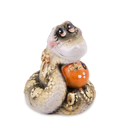 Фигурка гипсовая 'Змея с шаром'&nbsp;&nbsp;6см