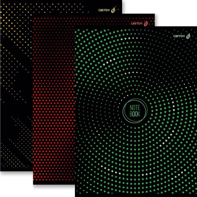 Тетрадь A4&nbsp;&nbsp;48л клетка на скрепке Светоч картонная обложка выборочный лак 'Точки зрения' 3 дизайна