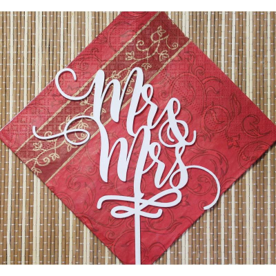 Топпер 'Mr&Mrs' акриловый цвет ассорти