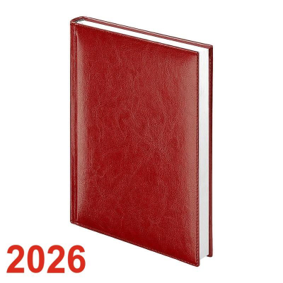 Ежедневник 2026 A5 Lamark 'Birmingham' 352стр твердая обложка искусственная кожа бордо