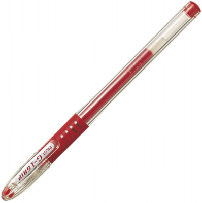 Ручка гелевая Pilot 0.5мм G1 Grip с резиновой манжетой красная