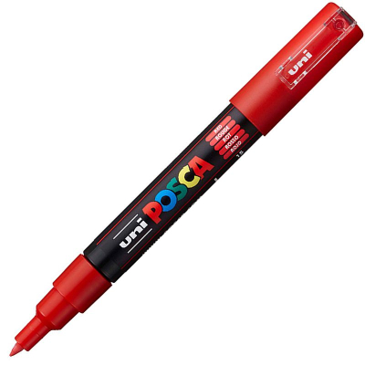 Маркер декоративный Uni Posca 0.7мм красный (15)