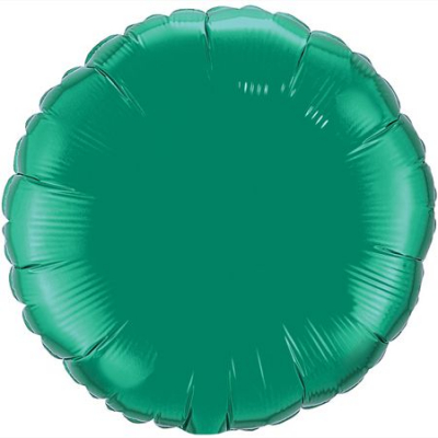 Шар воздушный фольгированный Круг зеленый Flex Metal 48см