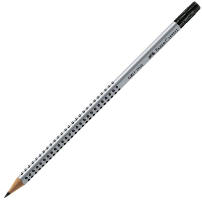 Карандаш Faber-Castell Grip 2001 B=2 трехгранный антискользящий корпус с ластиком