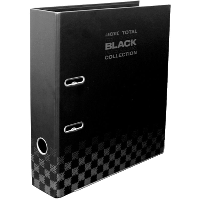 Папка файл A4&nbsp;&nbsp;75мм deVENTE 'Total Black' Штрих разобранная