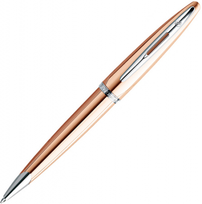 Ручка шариковая Waterman Carene Pink Gold Meridians ST Medium синие чернила