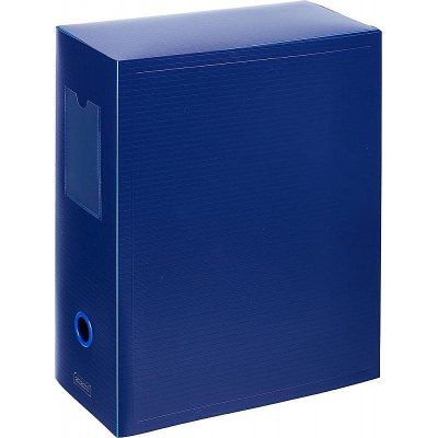 Короб архивный пластиковый A4 120мм Attache 0.9мм на кнопке синий