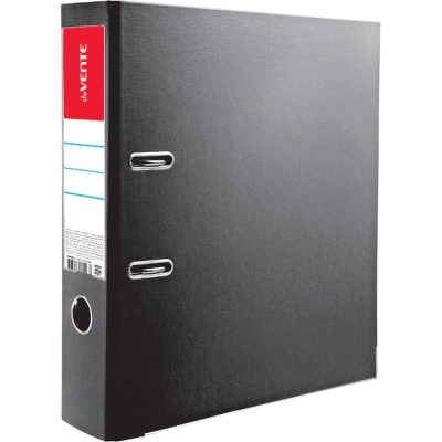 Папка файл A4&nbsp;&nbsp;75мм deVENTE двустороний PVC разобранная черная