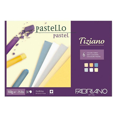 Альбом для пастели Fabriano Tiziano 21х30см 160г  6цв 30л на склейке светлые оттенки
