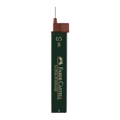 Грифель 0.5мм B Faber-Castell Super Polymer 12шт