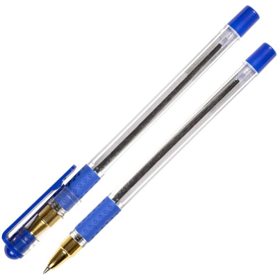 Ручка шариковая deVENTE 0.5мм 'Mr. Gold' с резиновой манжетой синяя