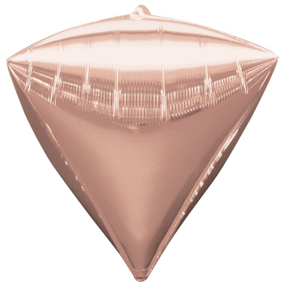 Шар воздушный фольгированный Алмаз золото розовое Anagram 38х43см