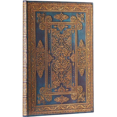 Записная книжка A4  64л без линовки Paperblanks Blue Luxe Grande на резиновой застежке 