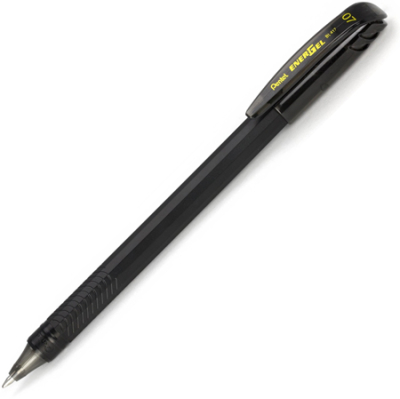 Ручка гелевая Pentel 0.7мм 'EnerGel' черный рифленый корпус черная
