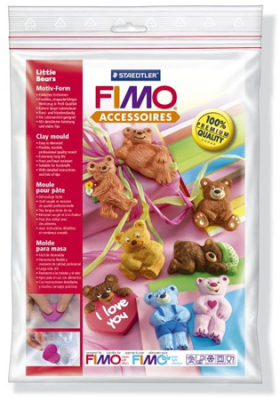 Формочки для слепков художественного качества Fimo Ceramofix Медвежата 8 видов 6х3см