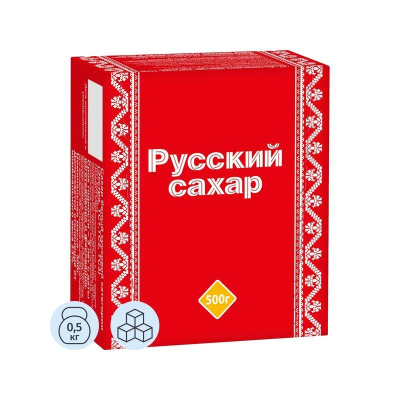 Сахар кусковой прессованный&nbsp;&nbsp;0.5кг 'Русский сахар' быстрорастворимый