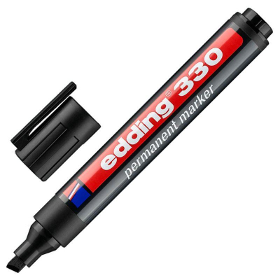 Маркер перманентный Edding скошенный&nbsp;&nbsp;1.0-5.0мм черный