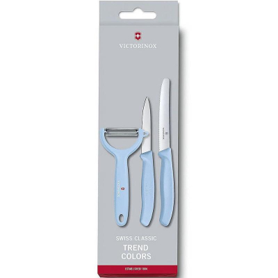 Набор кухонных ножей Victorinox 'Swiss Classic Kitchen' Trend Colors  3шт голубой