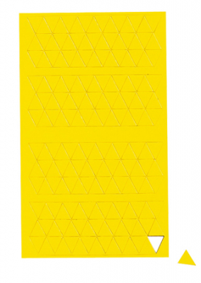 Магнитные символы треугольник 1х1см 180шт желтые