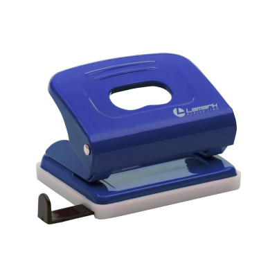 Дырокол  20л Lamark 'Metallic' металлический синий