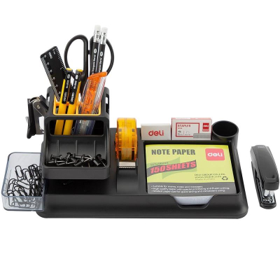 Набор настольный 17 предметов Deli черный