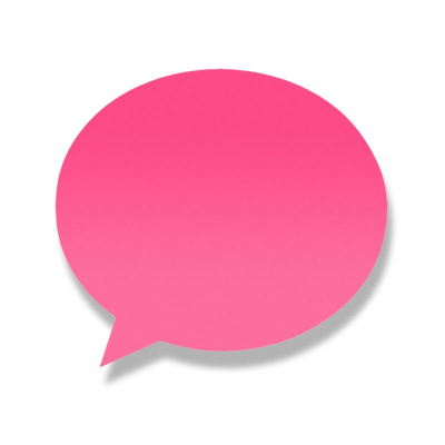 Липкий блок фигурный Lamark 'Диалог'&nbsp;&nbsp;70х70мм&nbsp;&nbsp;50л розовый Неон