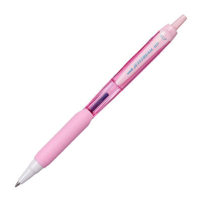 Роллер автоматический Uni-Ball 0.7мм Jetstream-101 Fancy Colour с резиновой манжетой розовый корпус&nbsp;&nbsp;синий