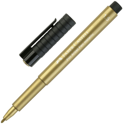 Ручка капиллярная художественная Faber-Castell Pitt Artist Pen Metallic d-1.5мм золото