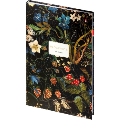 Тетрадь A4 160л клетка на сшивке Альт® твердая глянцевая обложка 'Flora' Лесные ягоды