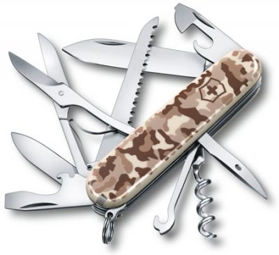 Нож  91мм Swiss Army Knives 15 функций Huntsman камуфляж пустыни