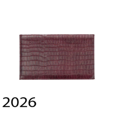 Планинг карманный 2026  15х 9см deVENTE 'Wild' 128стр твердая обложка с поролоном искусственная кожа бордовый