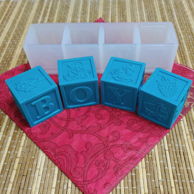 Форма силиконовая набор Детские кубики 4шт 32х32мм