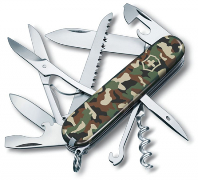 Нож  91мм Swiss Army Knives 15 функций Huntsman камуфляж