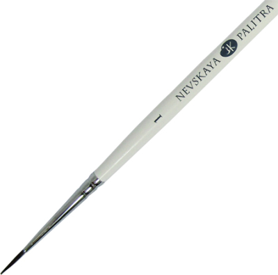 Кисть белка круглая Невская Палитра № 1 ручка 15см