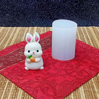 Молд силиконовый 3D 'Зайка с морковкой'