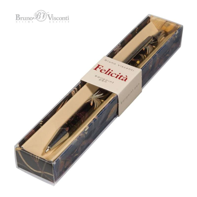 Ручка шариковая BrunoVisconti® 'Felicita' 0.7мм металлический корпус 'Ночные цветы' синие чернила