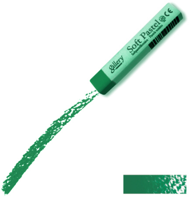 Мелок пастельный мягкий Mungyo Gallery Soft 10х66мм зеленый фталевый темный в бумажной манжетке
