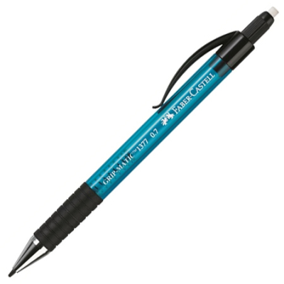 Карандаш автоматический 0.7мм Faber-Castell Grip-Matic 1377 с автоподачей грифеля прозрачный синий