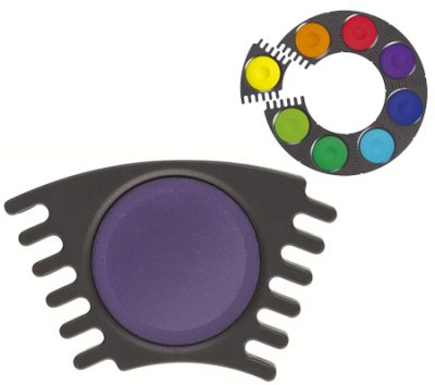 Краска акварельная Faber-Castell Connector d30мм в соединяющейся кювете синефиолетовая