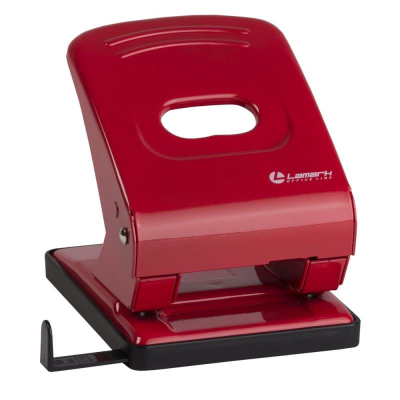 Дырокол  40л Lamark 'Metallic' металлический красный