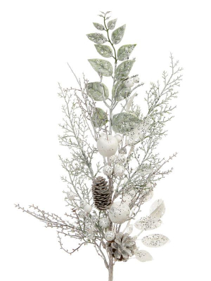 Ветка декоративная 68х26см Зимняя композиция