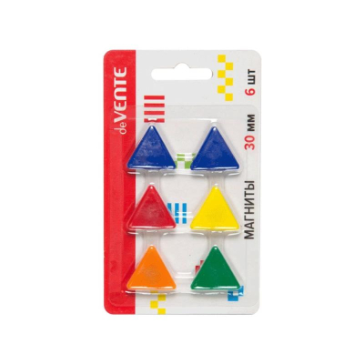 Магнитный держатель фигурный&nbsp;&nbsp;30х30мм deVENTE 'Треугольник' 6шт в блистере