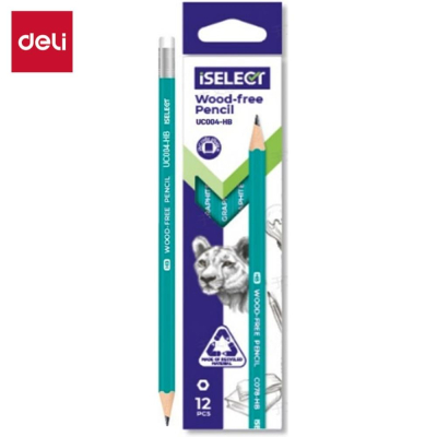 Карандаш Deli 'iSelect' HB полимерный корпус с ластиком