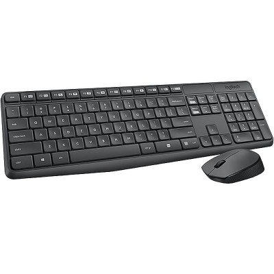 Клавиатура +мышь беспроводные Logitech MK235 USB черные