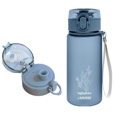 Бутылочка для воды deVENTE&nbsp;&nbsp;0.40л 'sigNATURE' с диффузором пластиковая Сумеречно-синяя