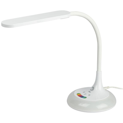 Светильник настольный LED 10W ЭРА выбор цветовой температуры 3000-4500-6000K функция-Ночник на подставке белый